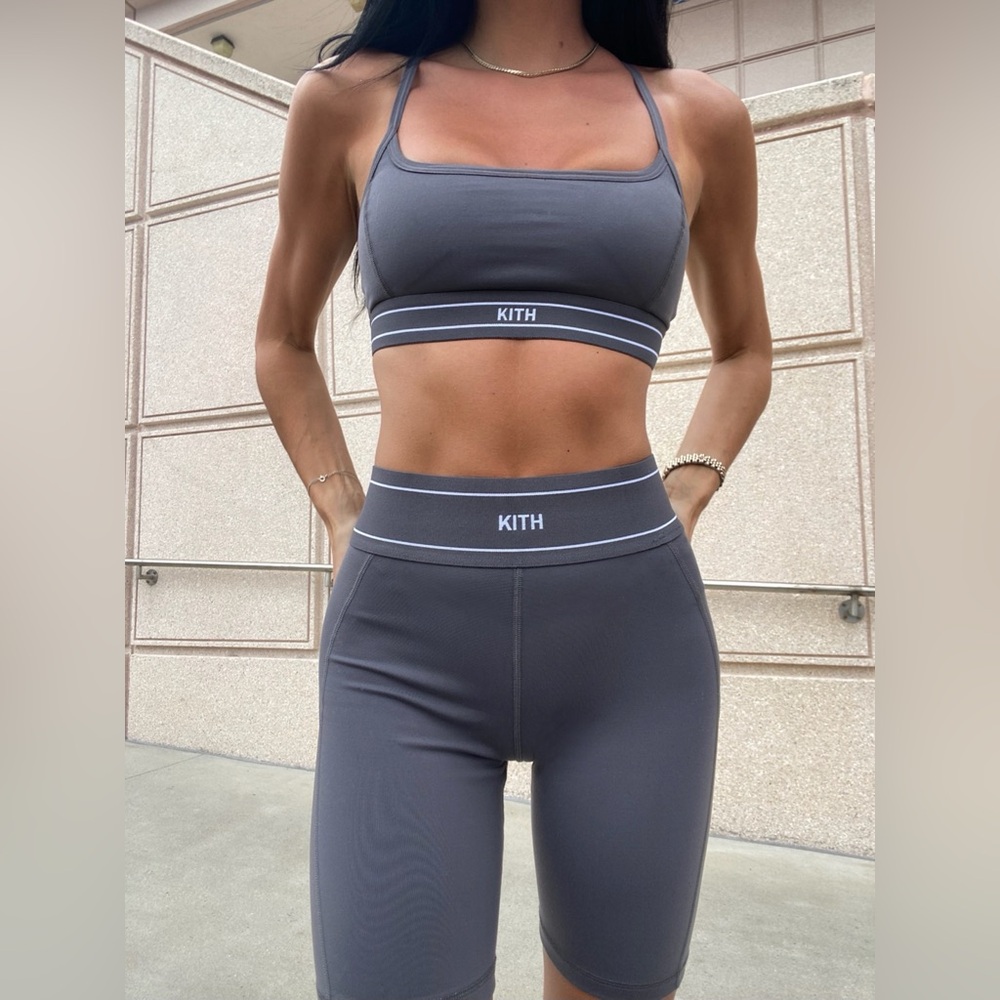 Kith Gray Sports Bra and Shorts Set